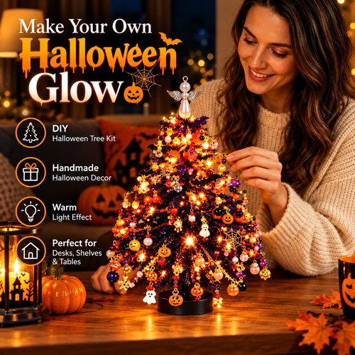Diy beaded halloween glow - diy,